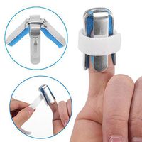 4-Sided Finger Splints, 1 Pair Recovery Injury Pain Bending Deformation Fixing Finger Correction Splint with Built-in Aluminium Support Padded (S)