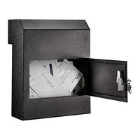 AdirOffice Through-The-Door Safe Locking Drop Box (Black)