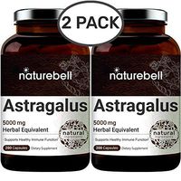 2 Pack NatureBell Astragalus 5000mg Herbal Equivalent, 200 Capsules, Supports Healthy Immune System, No GMOs and Made in USA