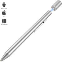Heiyo Stylus Pen with Magnetic Charging Station, 30-Day Standby & 10 Hrs Using Time Rechargeable Capacitive Digital Pen Compatible for iPad/iPhone/Surface/HP Touch Screen Tablets (IOS/Android/Windows)