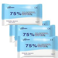 Alcohol Disinfectant Wipes (4 Pack, 40 Pcs),75% Alcohol Hand Wet Wipes Resin-Free Cleaning Hand, Mobile Phone