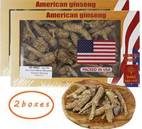 DABC OAK LAND 4OZ*2=227g/2 Boxes Hand-Selected American Wisconsin Farmed Ginseng Root | Whole 整枝美国西洋参 花旗参 礼盒装 |Cultivated American Wisconsin Ginseng WI 062# Box