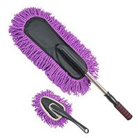 Car Feather Duster 34inch Large Microfiber Duster Wash Car Mop Duster with Stainless Steel Extendable Handle