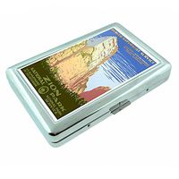 Metal Silver Cigarette Case Vintage Poster D-049 1930s Vintage Zion National Park Ranger Naturist Service