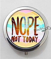 BlackKey Nope Not Today 3-Compartment Decorative Pocket Gift Box Case Organizer for Pill, Color 1 -748