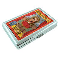 Vintage Freak Show Circus Poster S12 Silver Cigarette Case Metal Wallet Id Holder King & 100's 4" X 2.75" RFID Protection