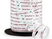 Happy Holidays Curling Ribbon 1/4"x250 yds 100% Polypropylene (8 Rolls) - WRAPS-0125