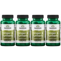 Swanson Full Spectrum Ginger & Turmeric 60 Capsules 4 Pack