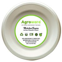 AgroWare 6" Heavy Duty Disposable Tree-Free Plates 100% Natural Eco-Friendly Sugarcane Biodegradable Compostable Bagasse Plates, 100% Gluten Free, Pack of 150