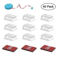 Cable Management Clips, Mini Wire Clips Adhesive, Wire Cable Holder Clamps Cable Tie for Car Office and Home, 40pcs