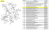  Replacement Parts for Models 795 - Drive Duet Rollator/Transport Chair (Left Elbow Rest Assembly 1A & 2Y ser #)