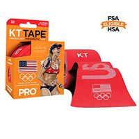 KT Tape Pro Synthetic Kinesiology Sports Tape, USA Red - Precut
