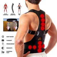 Unisex Back Posture Corrector Magnetic Adjustable Posture Brace Back Support Belt (Size : S)