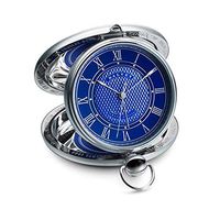 Dalvey Grand Odyssey Clock Stainless Detail Blue