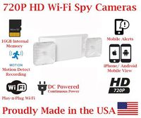 SecureGuard 1080P HD WiFi Wireless IP Emergency Power Failure Light Hidden Security Nanny Cam Spy Camera with 16GB Internal Memory