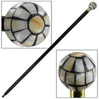 Mother of Pearl Genteel Sheesham Wooden Walking Cane