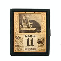 Metal Cigarette Case Vintage Poster D-224 Mardi 11 Septembre Absinthe
