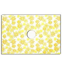 Bouquet Sheets"Eliza" 20" x 28" Print on Clear BOPP 1.6 mil- Pack of 100 Sheets (Yellow)