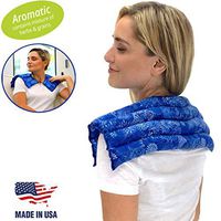 Nature Creation Heating pad for Neck and Shoulders | Microwave Heating pad | Natural hot Packs for Pain Relief with Aromatherapy for Stress Relief | Upper Back Pain Relief - Blue Flowers, Scented