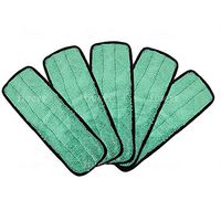 Mop Replacement Pads 18"x 5" Microfiber mop Pads|Mopping Pads for All Floor Types|Dry mop Reusable mop Pads-5 Pack + Bonus Microfiber Cleaning Cloth Included