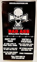1 Box 24 Packs Rollies Bad Ass 1 1/4 Gummed Cigarette Rolling Papers 50 Per Pack