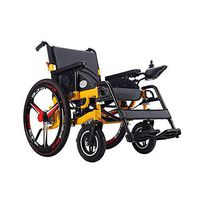 Qi Peng Electric Wheelchair, Folding Portable Automatic Intelligent Wheelchair, Disabled Four-Wheeled Care Vehicle, 150kg Load, EABS Brake System Wheelchair (Color : 12A Lead Acid Battery)