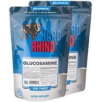 Hard Rhino Glucosamine HCL Powder, 1 Kilogram (2.2 Lbs), Unflavored, Lab-Tested, Scoop Included