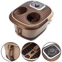 Electric Foot Spa Bath Massager, Rolling Vibration Heat Electric Oxygen Bubbles Foot Massage for Relieve Pressure Relaxation