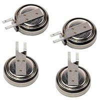 HQRP 4-Pack Battery for Seiko MS621FE-FL11E ADH-TECH GP-1616S GPS, Quectel L80 SC20 Patch Antenna Module, Super Capacity + Coaster