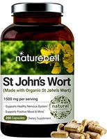 St John's Wort Complex Supplement, Made with Organic St John's Wort, 1500 mg Per Serving, 200 Capsules, Strongly Supports Positive Mood, Mind and Nervous System, No GMOs