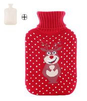 Washable Knitted Cover Safe Hot Water Bottle/Bag -Deer 2L