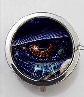 BlackKey Egyptian Symbol Eye of Horus 3-Compartment Decorative Pocket Gift Box Case Organizer for Pill, Color 1 -132