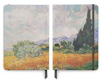Van Gogh Art - PU (Vegan) Leather A5 Notebook - Lined Pages - Road with Cypresses