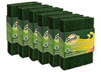Scouring Pads - Heavy Duty Household Cleaning Scrubber with Non-Scratch Anti-Grease Technology - Reusable – Green - 4 Pack (X3) Total 12 Pads | by: Scrub-it (24)