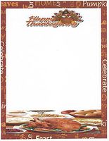 Happy Thanksgiving Turkey Feast Stationery Printer Paper 26 Sheets