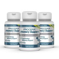 Procera Memory Support - Patented & Clinically Studied Panax Ginseng + Ginkgo Biloba Supplement | Supports Increased Blood Flow | Energy & Performance Enhancer | Fast-Acting | Veggie Capsules