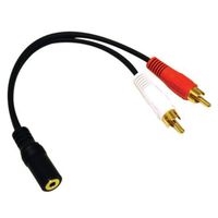 NEORTX 3.5mm Female to 2 RCA Male Stereo Audio Cable for Smartphones, MP3, Tablets, Home Theater