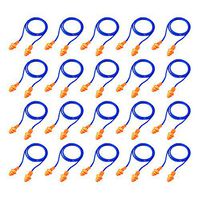 Bememo 20 Pairs Corded Ear Plugs Reusable Silicone Earplugs Sleep Noise Cancelling for Hearing Protection (Blue)