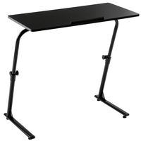 AGTEK Portable Computer Desk, Standing Computer Desk, Adjustable Laptop Stand Tray Side Table, Black