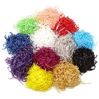 Honbay 12 Bags Multicolored Paper Shreds Crinkle Cut Paper Shred Fillers for Gift Boxes Filling