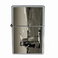 Perfection In Style Wind Proof Dual Torch Refillable Lighter Vintage Golf Design 003