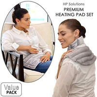 Heating Pad Solutions Premium Holiday Gift Set of Heated Neck Wrap and Microwavable Multipurpose Pad for Pain Relief and Soothing Relaxation - American Made Natural Heat Therapy Packs (Unscented Plus)