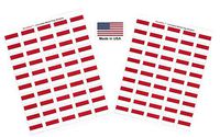 Made in USA! 100 Country Flag 1.5" x 1" Self Adhesive World Flag Scrapbook Stickers, Two Sheets of 50, 100 International Sticker Decal Flags Total (Indonesia)