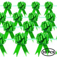 Star Quality Elegant Pull Bow for Gift Package | Solid Color Gift Decoration Bow Great for Wedding, Birthday and Parties(6-1/2 Inch,Glossy Emerald)