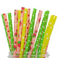 Biodegradable Straws [100 Pack] Rainbow - 100% Compostable Paper Straws Bulk, Plasticless Colorful Paper Drinking Straws for Party Supplies, Birthday, Bachlorette, Wedding, Baby Shower Decorations