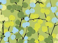 Floral Wrap - Berry Branches 18"x417' Gift Wrap Half Ream Roll (1 roll) - Wraps -M6314H18