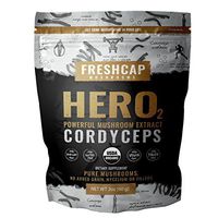 Hero - Cordyceps Mushroom Extract Powder - Organic Cordyceps Militaris - Supplement - Energy and Endurance -Real Fruiting Body No Fillers (60 Gram)