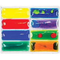Fun and Function Busy Fingers' Gel Fidget for Kids - Perfect for Children with Autism & Sensory Integration Disorder Providing Soothing Visual and Tactile Input - 7"L x 5.5"W 2 oz. Multi-Color