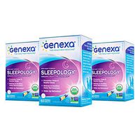 Genexa Sleepology - Sleep Aid | 180 Tablets (3 Pack) | Certified Organic & Non-GMO, Melatonin-Free, Physician Formulated, Homeopathic