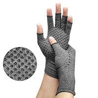 Anti-Slip Half-Finger Gloves Arthritis Compression Gloves Warm Open Finger Hand Gloves Hand Pain Relief Gloves Support for Hands and Joints Typing Glove for Women or Men